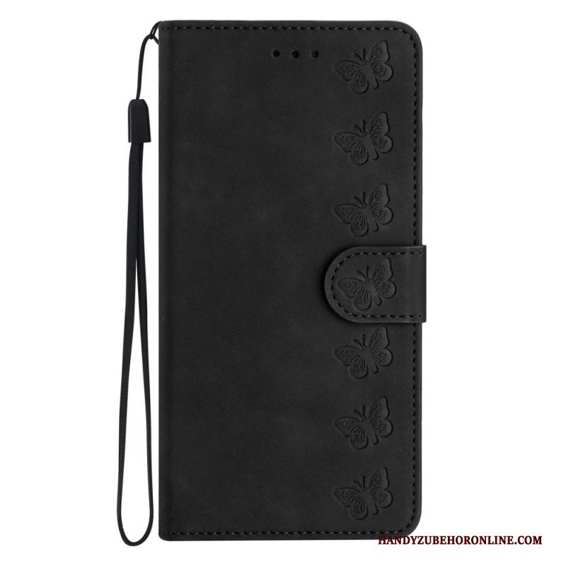 Lederhüllen Oneplus Nord 4 Schmetterlingsbordüre