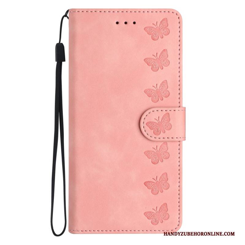 Lederhüllen Oneplus Nord 4 Schmetterlingsbordüre