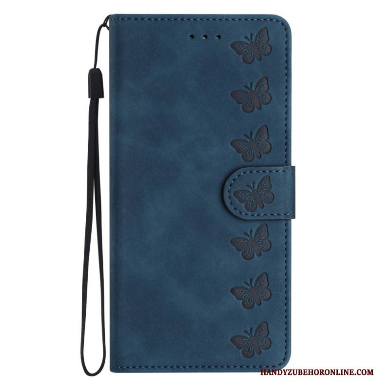 Lederhüllen Oneplus Nord 4 Schmetterlingsbordüre