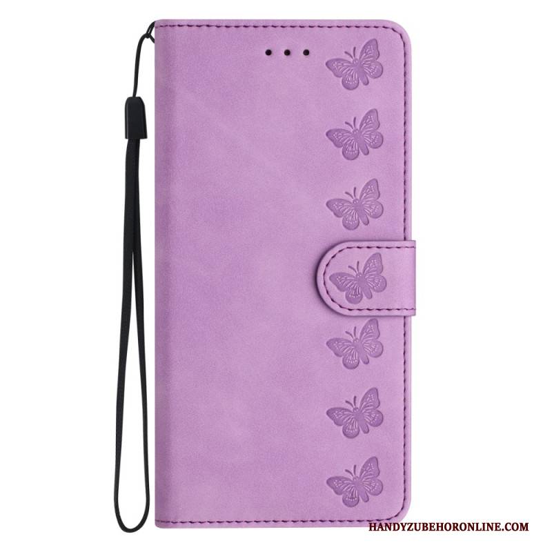 Lederhüllen Oneplus Nord 4 Schmetterlingsbordüre