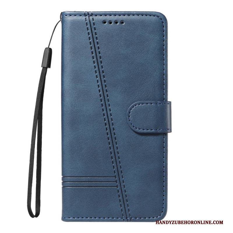 Lederhüllen Oneplus Nord 5 Geometrische Linien