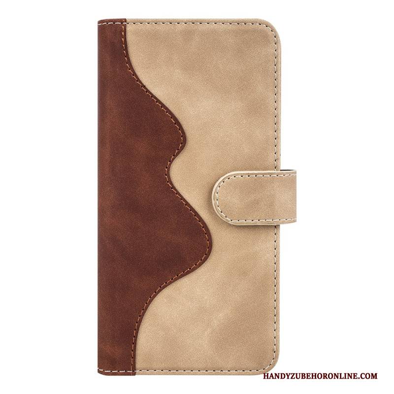 Lederhüllen Oneplus Nord 5 Handyhülle Zweifarbige Wellen