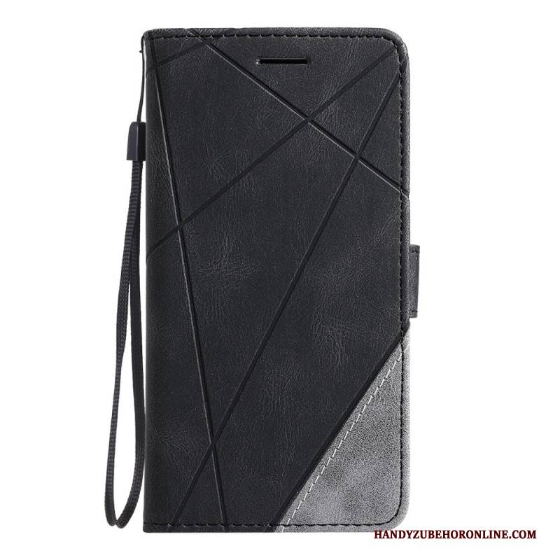 Lederhüllen Oppo Find X8 Zweifarbig Gestreift Muster