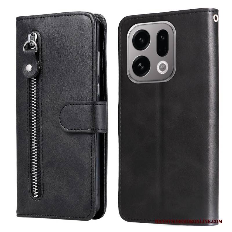 Lederhüllen Oppo Find X9 5g Reißverschlussfach