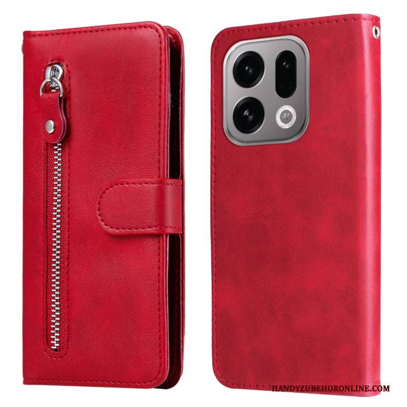 Lederhüllen Oppo Find X9 5g Reißverschlussfach