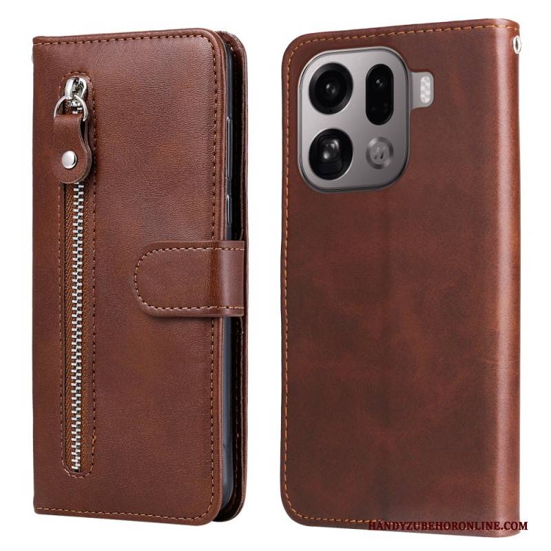 Lederhüllen Oppo Find X9 Pro 5g Reißverschlusstasche