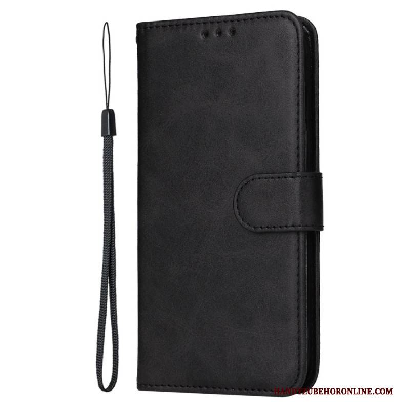 Lederhüllen Oppo Reno 13 Pro 5g Handyhülle Schlichter Kunstledergurt