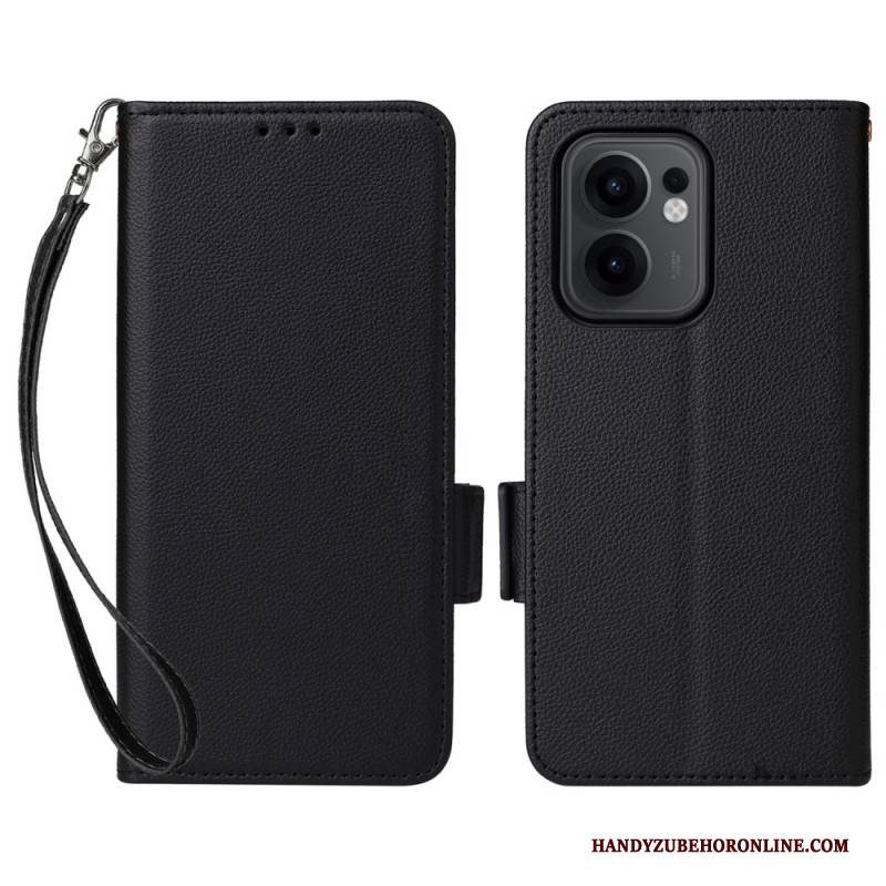 Lederhüllen Oppo Reno 13f 4g / 5g / 13 Fs 5g Lanyard Aus Litschi-kunstleder