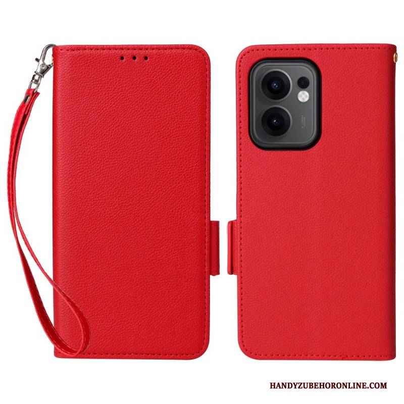 Lederhüllen Oppo Reno 13f 4g / 5g / 13 Fs 5g Lanyard Aus Litschi-kunstleder