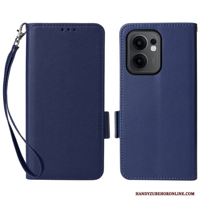Lederhüllen Oppo Reno 13f 4g / 5g / 13 Fs 5g Lanyard Aus Litschi-kunstleder