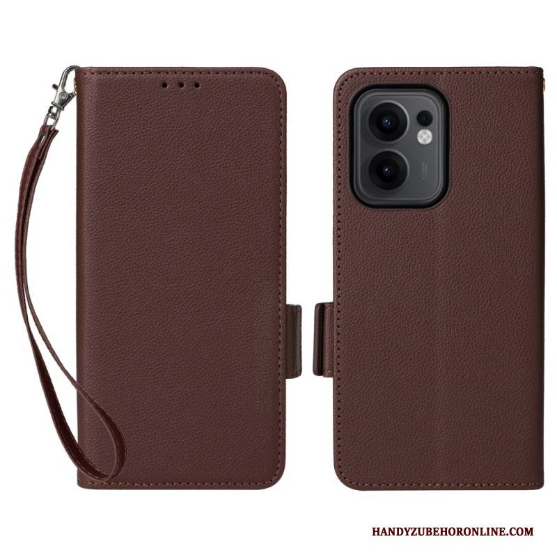 Lederhüllen Oppo Reno 13f 4g / 5g / 13 Fs 5g Lanyard Aus Litschi-kunstleder