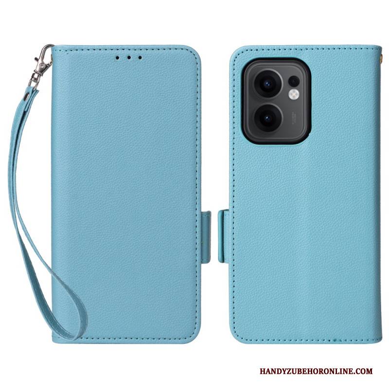 Lederhüllen Oppo Reno 13f 4g / 5g / 13 Fs 5g Lanyard Aus Litschi-kunstleder