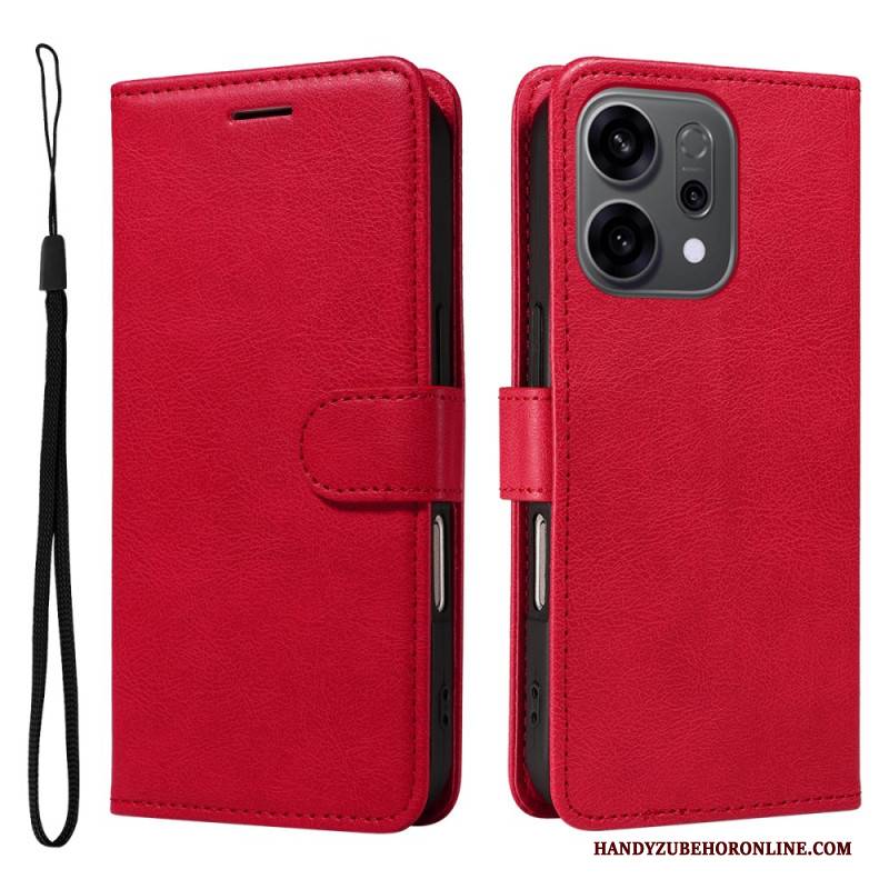 Lederhüllen Oppo Reno 14 5g Einfarbiger Riemen