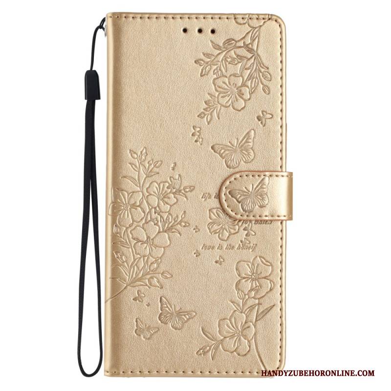 Lederhüllen Oppo Reno 14 5g Gravierte Blumen