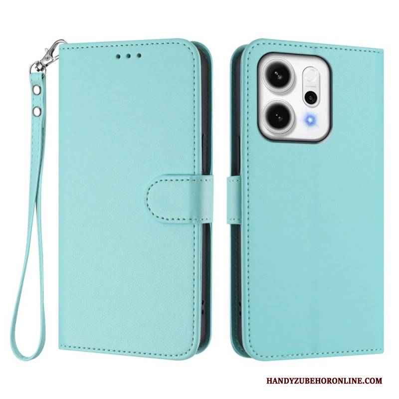 Lederhüllen Oppo Reno 14 Pro 5g Handyhülle Geldbörse Mit Trageriemen