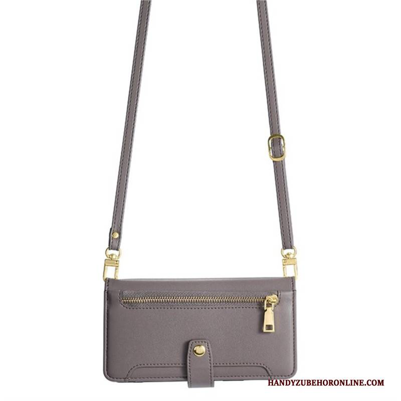 Lederhüllen Realme 14 5g Handyhülle Geldbörse Mit Reißverschluss Riemen Und Schulterriemen