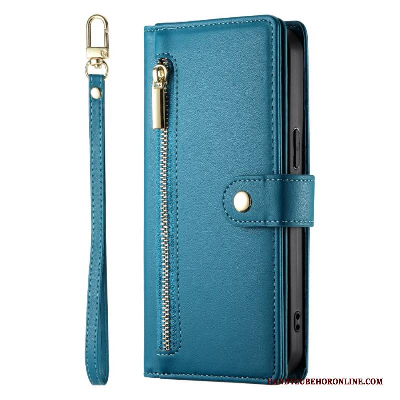 Lederhüllen Realme 14 Pro 5g Brieftaschendesign Mit Trageriemen Und Schultergurt