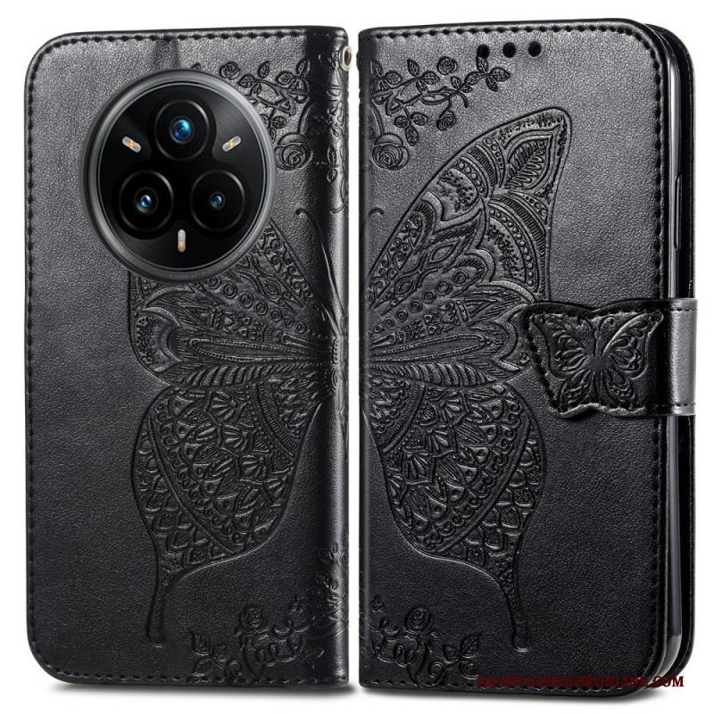 Lederhüllen Realme 14 Pro 5g Handyhülle Barocker Schmetterling