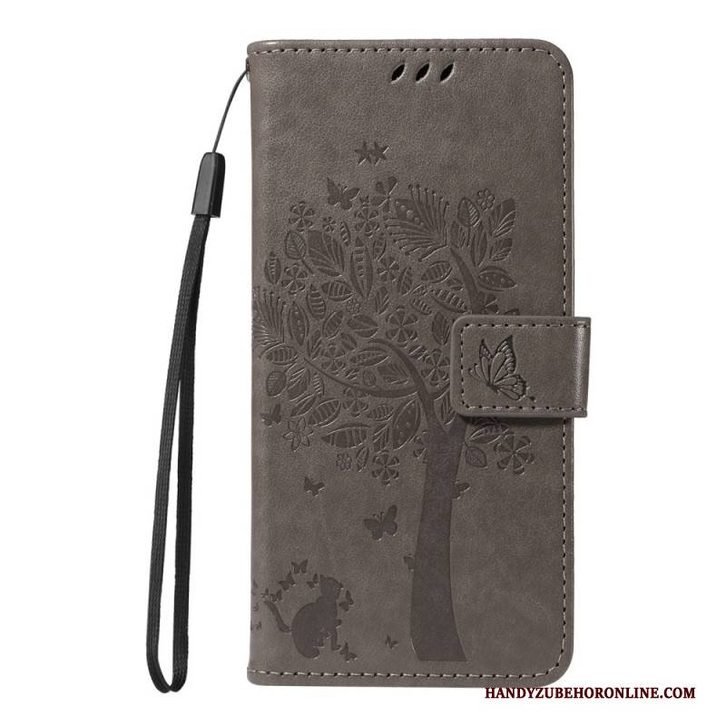 Lederhüllen Realme 14 Pro 5g Handyhülle Baum Und Katze