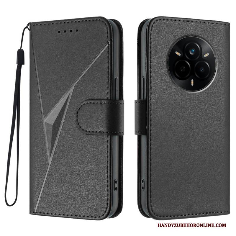 Lederhüllen Realme 14 Pro 5g Handyhülle Dreiecksmuster