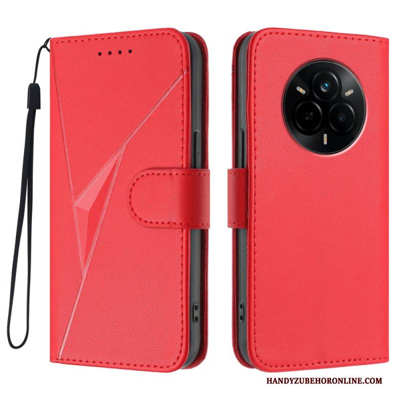 Lederhüllen Realme 14 Pro 5g Handyhülle Dreiecksmuster