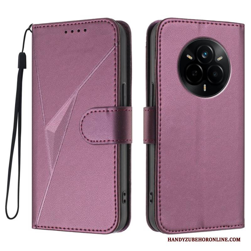 Lederhüllen Realme 14 Pro 5g Handyhülle Dreiecksmuster