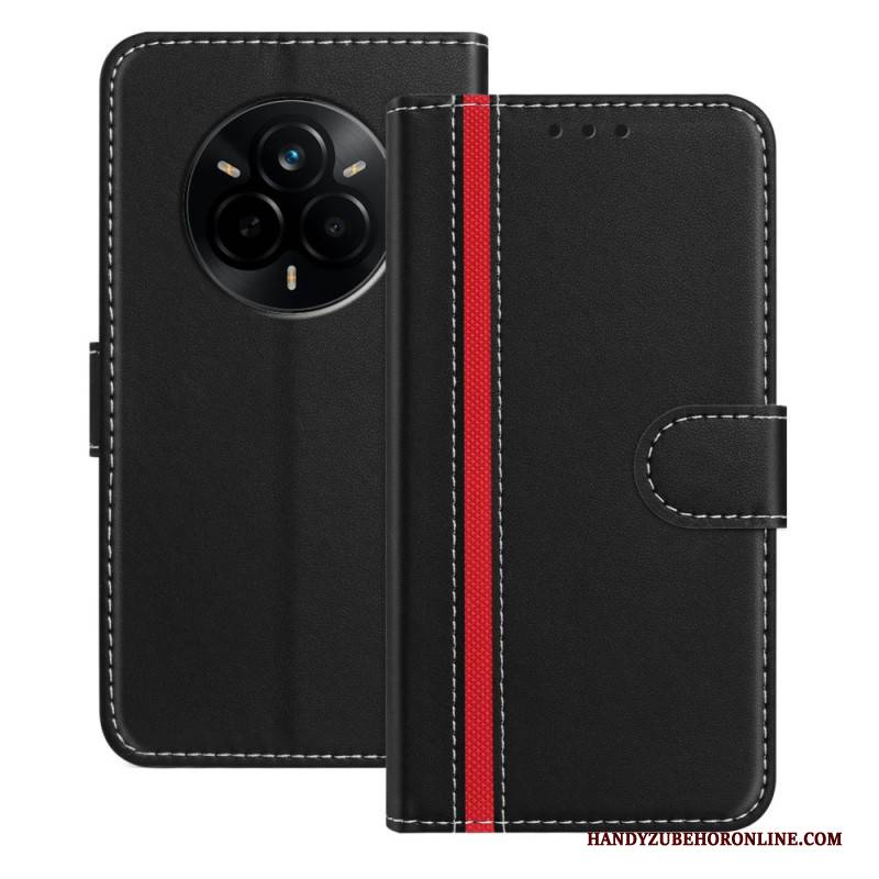 Lederhüllen Realme 14 Pro 5g Zweifarbiger Besatz