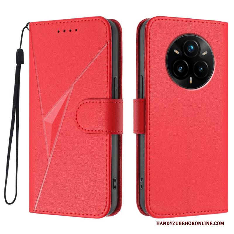 Lederhüllen Realme 14 Pro Plus 5g Handyhülle Dreiecksmuster