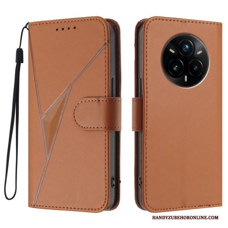 Lederhüllen Realme 14 Pro Plus 5g Handyhülle Dreiecksmuster