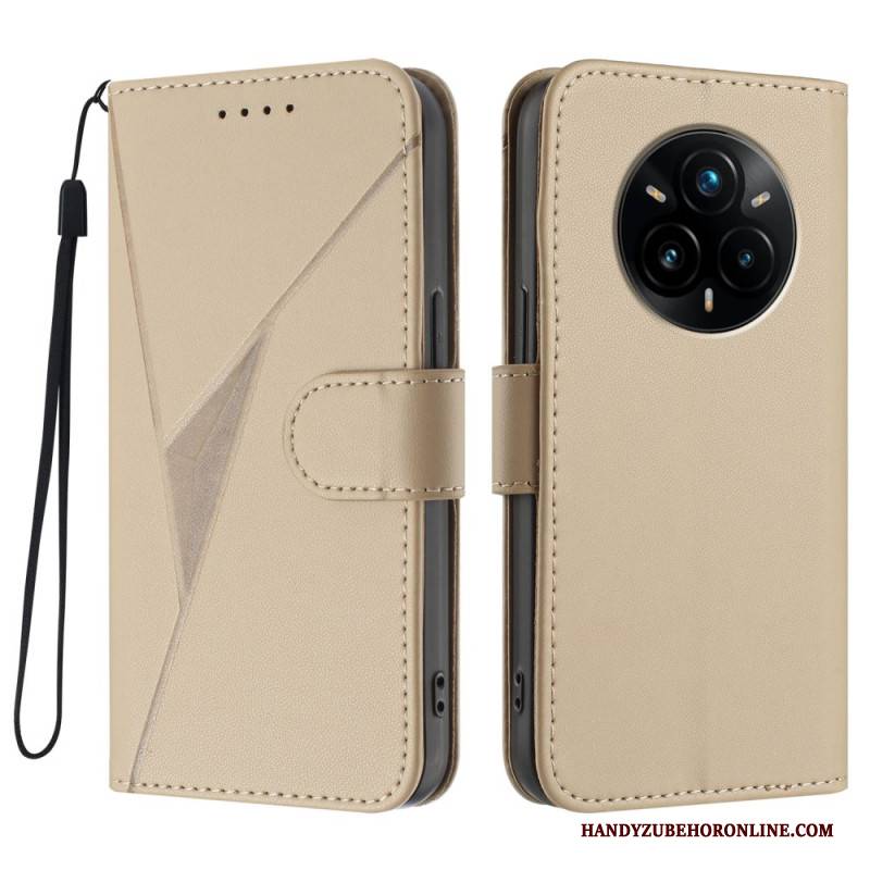 Lederhüllen Realme 14 Pro Plus 5g Handyhülle Dreiecksmuster