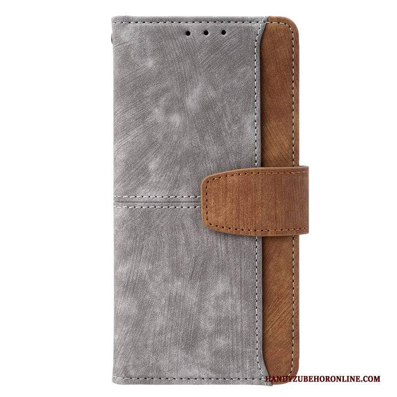 Lederhüllen Realme 14x 5g Vintage-zweifarbig