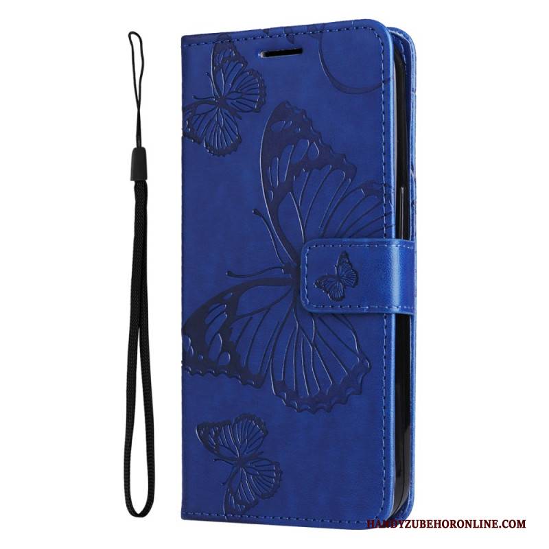 Lederhüllen Realme C53 Riesige Schmetterlinge Mit Riemen