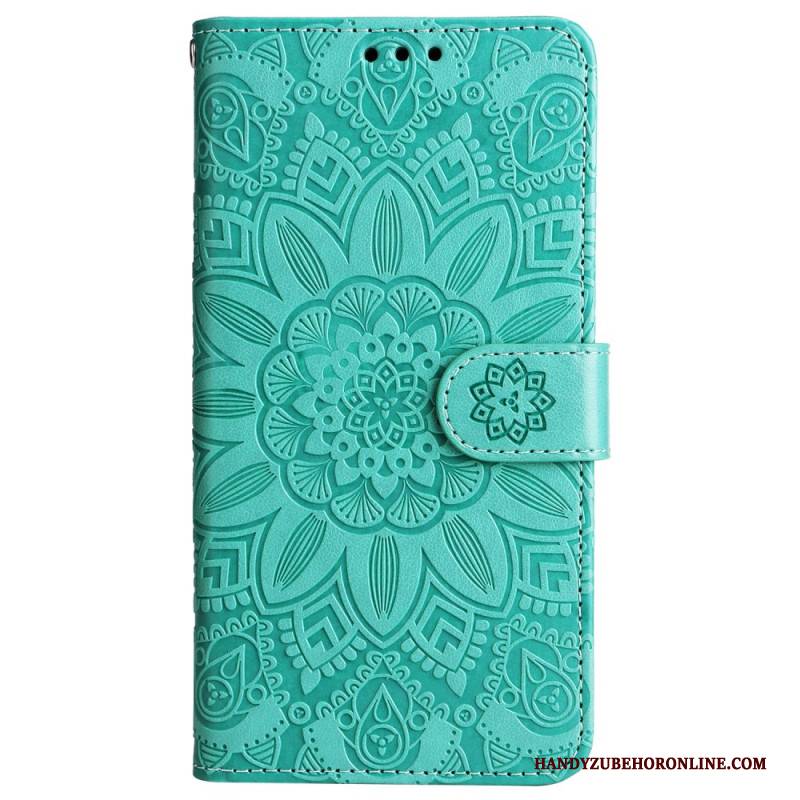 Lederhüllen Realme C55 Handyhülle Armband Mit Sonnenblumenmuster