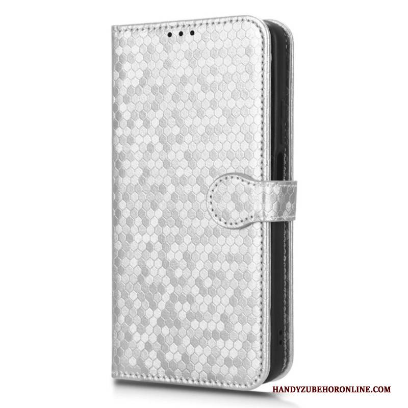 Lederhüllen Realme C55 Handyhülle Glänzende Punkte Mit Riemen