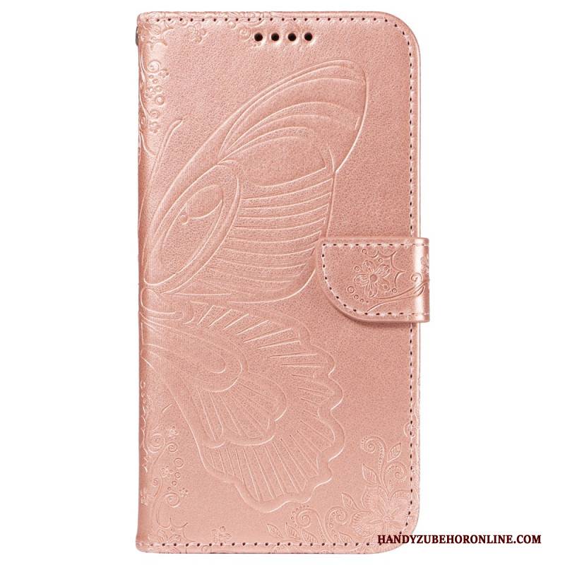 Lederhüllen Realme C61 Grafischer Schmetterling