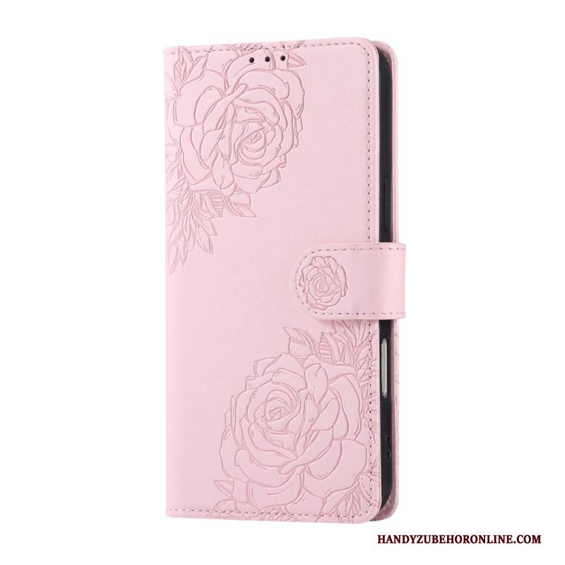 Lederhüllen Realme C61 Handyhülle Florale Spitze