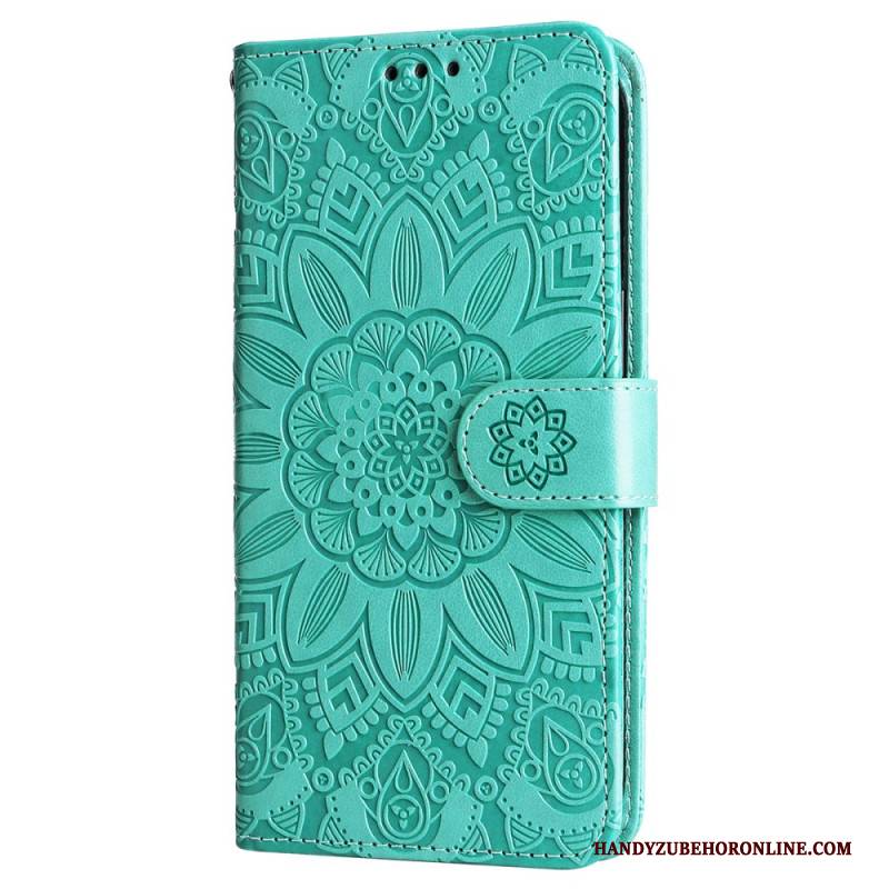 Lederhüllen Realme C61 Handyhülle Sonnenblumenmuster