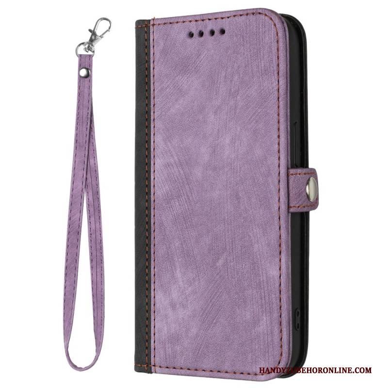 Lederhüllen Realme C61 Handyhülle Zweifarbige Wildlederoptik