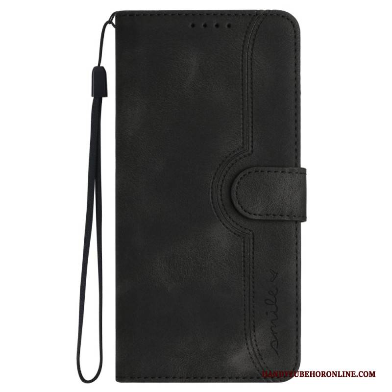 Lederhüllen Realme C63 Handyhülle Lächeln Und Herz