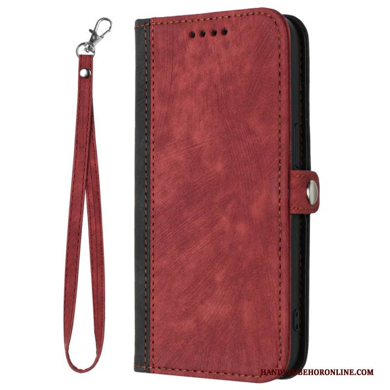 Lederhüllen Realme C63 Handyhülle Zweifarbige Wildlederoptik