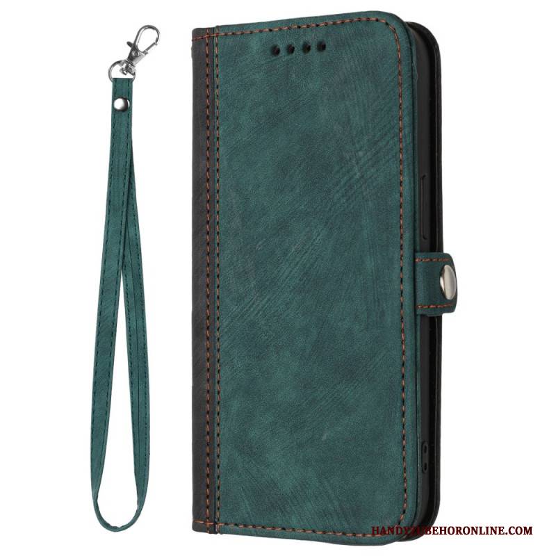 Lederhüllen Realme C63 Handyhülle Zweifarbige Wildlederoptik