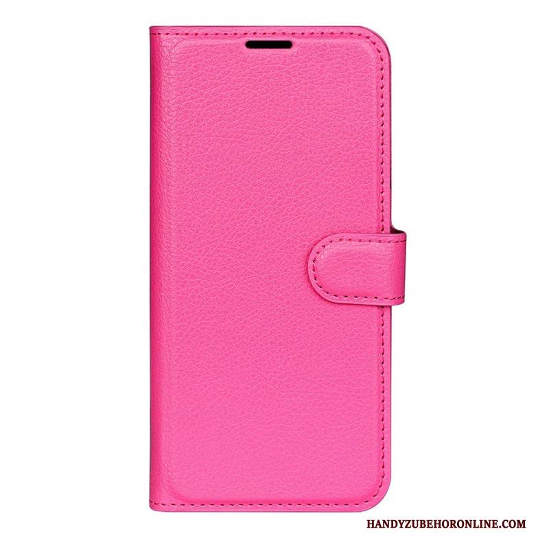 Lederhüllen Realme C75 Handyhülle Klassisches Litschi-kunstleder