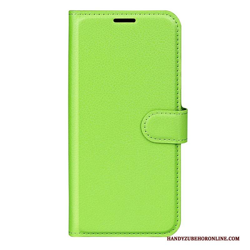 Lederhüllen Realme C75 Handyhülle Klassisches Litschi-kunstleder