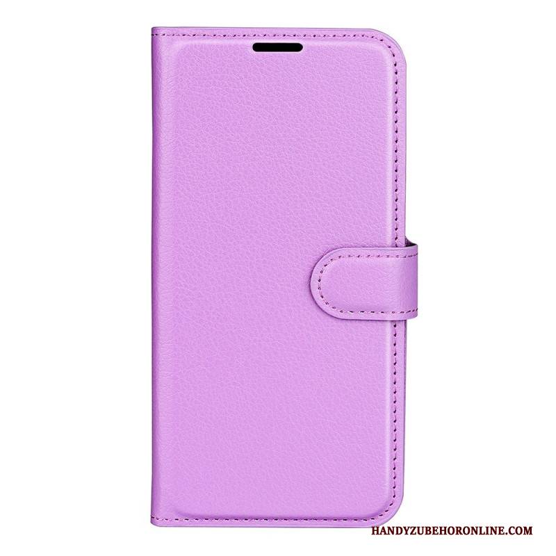 Lederhüllen Realme C75 Handyhülle Klassisches Litschi-kunstleder