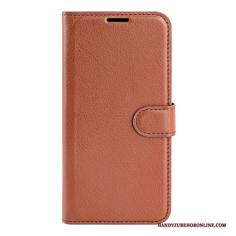 Lederhüllen Realme C75 Handyhülle Klassisches Litschi-kunstleder