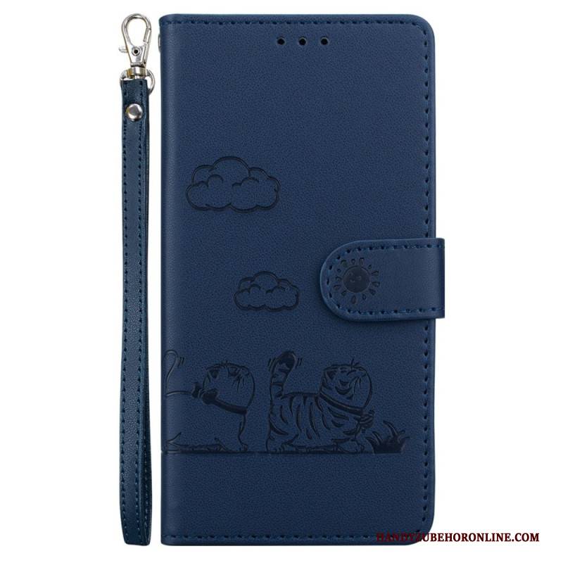 Lederhüllen Realme C75 Handyhülle Rfid-schutz Mit Katzenmotiv