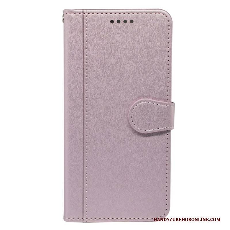 Lederhüllen Realme C75 Handyhülle Schlicht Mit Riemen