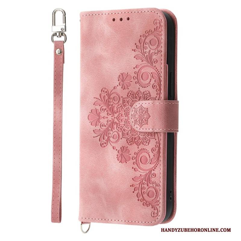 Lederhüllen Realme C75 Wildleder-spitzenoptik Mit Riemen Und Schulterriemen