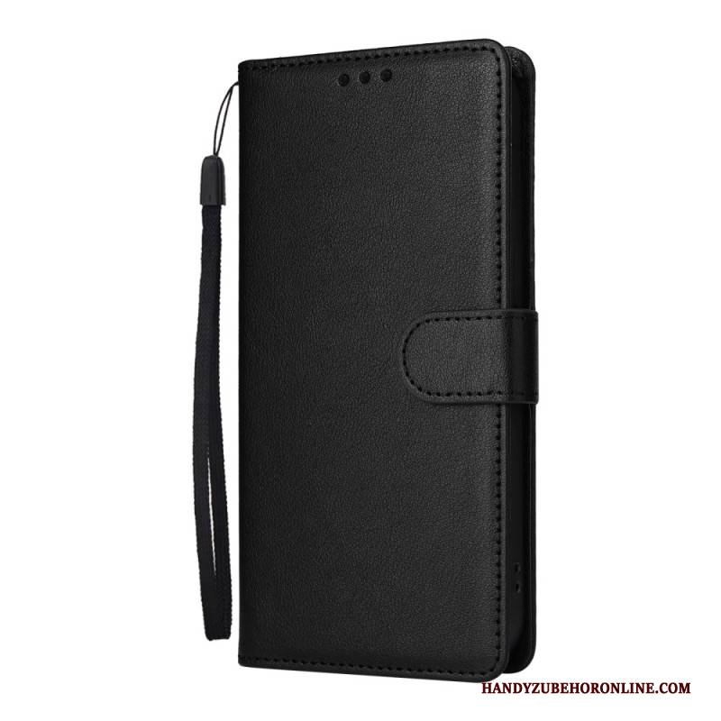 Lederhüllen Realme Note 60 Handyhülle Glatte Lederoptik