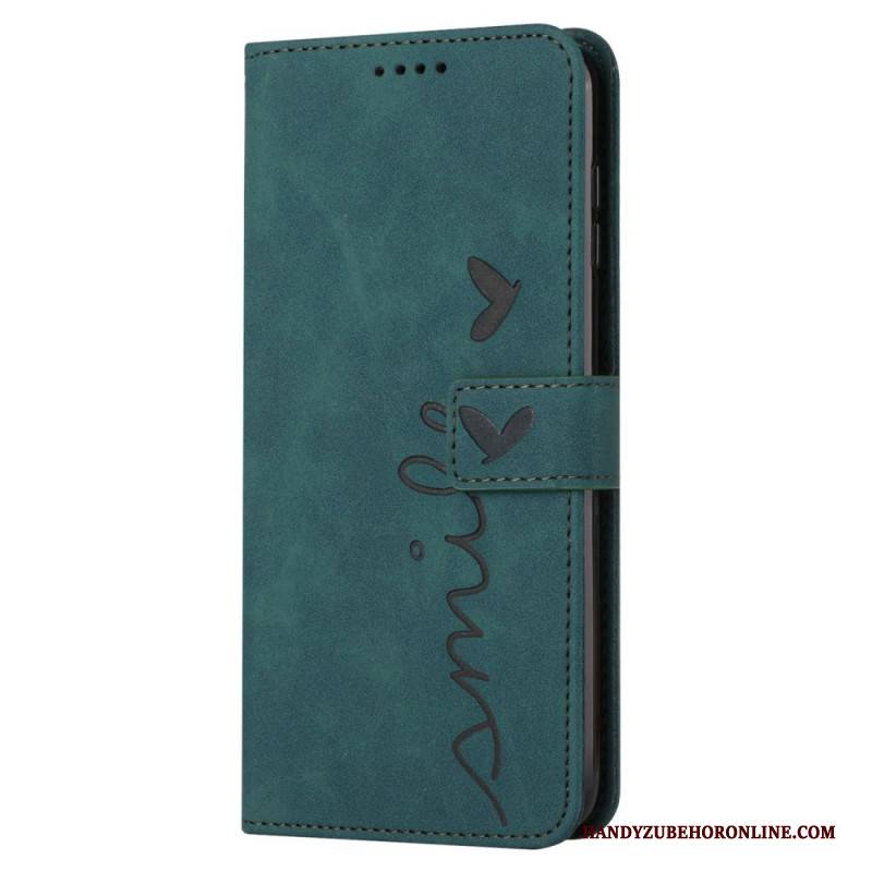 Lederhüllen Realme Note 60 Handyhülle Tragegurt Mit Smiley-gesicht